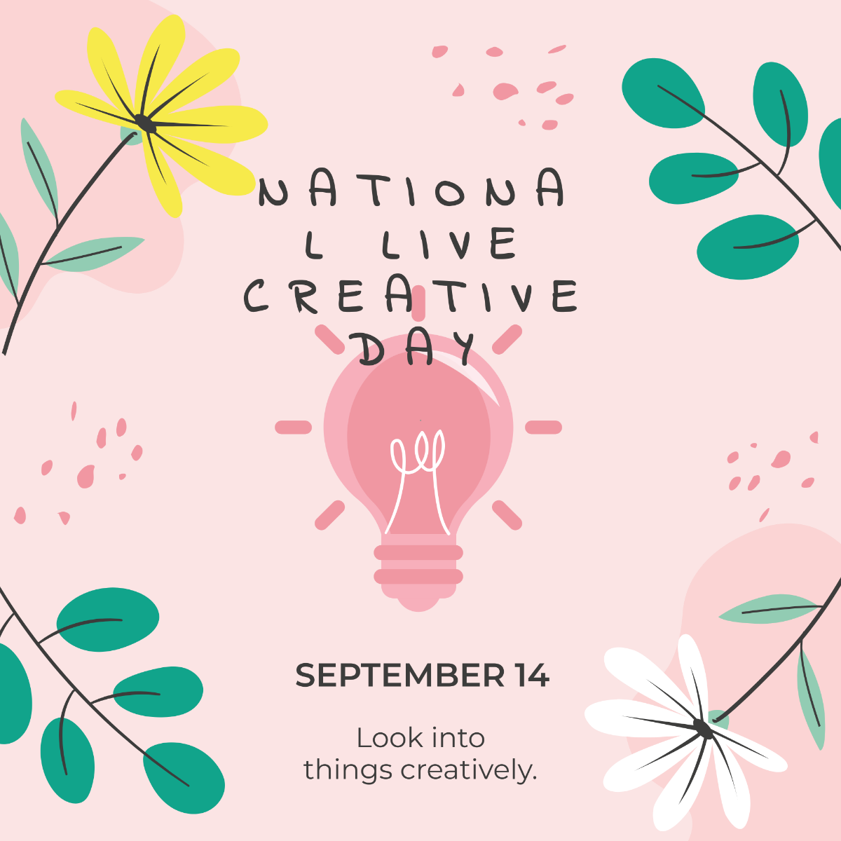 National Live Creative Day FB Post Template - Edit Online & Download