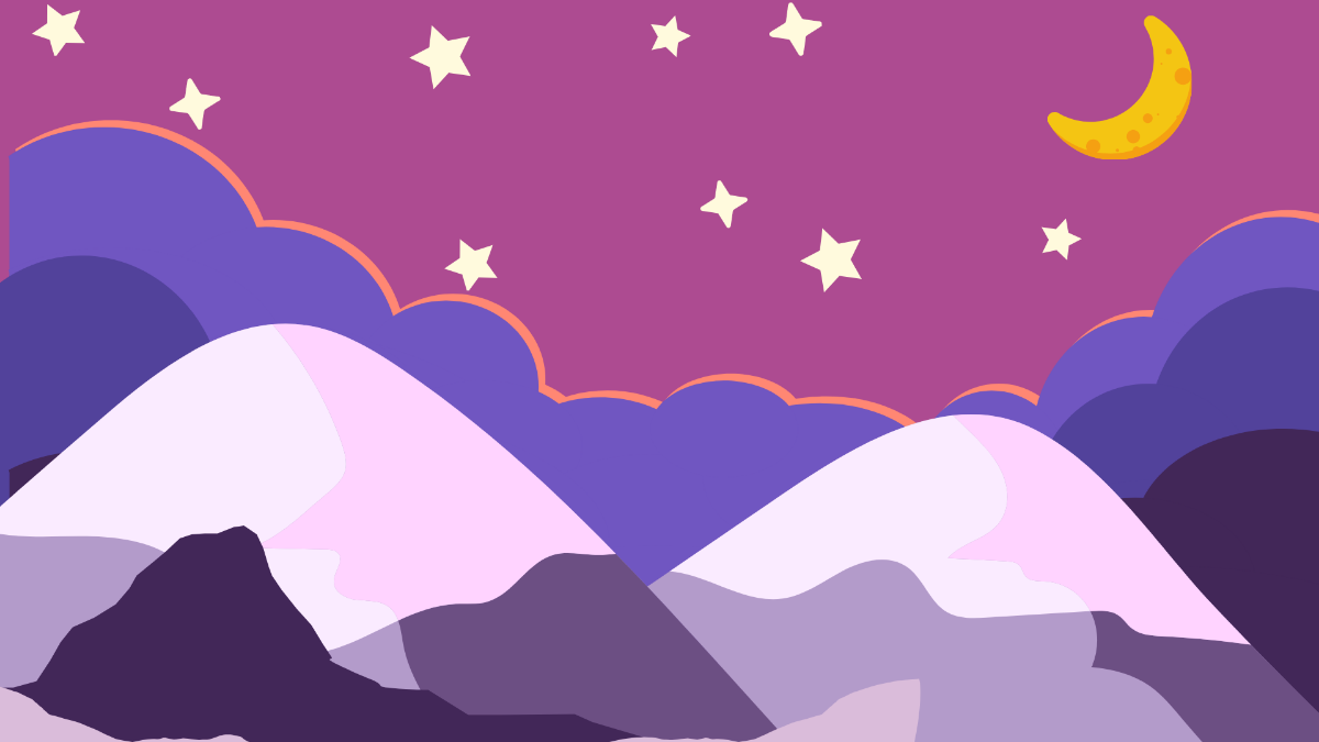 Cartoon Mountain Background Template