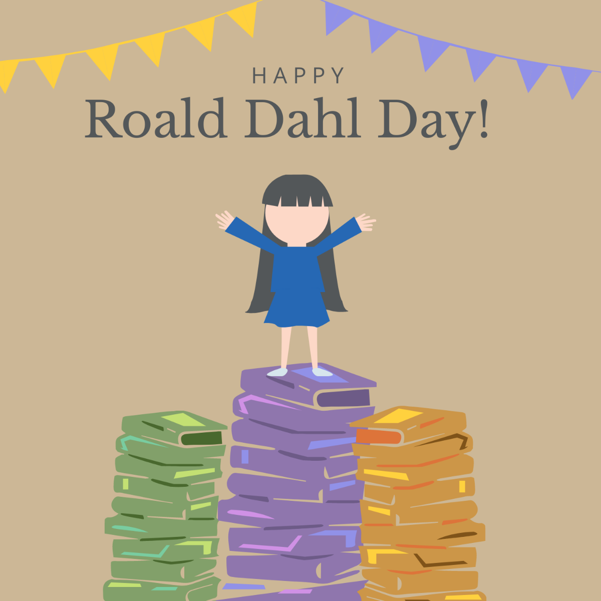 Free Roald Dahl Day Illustration Template