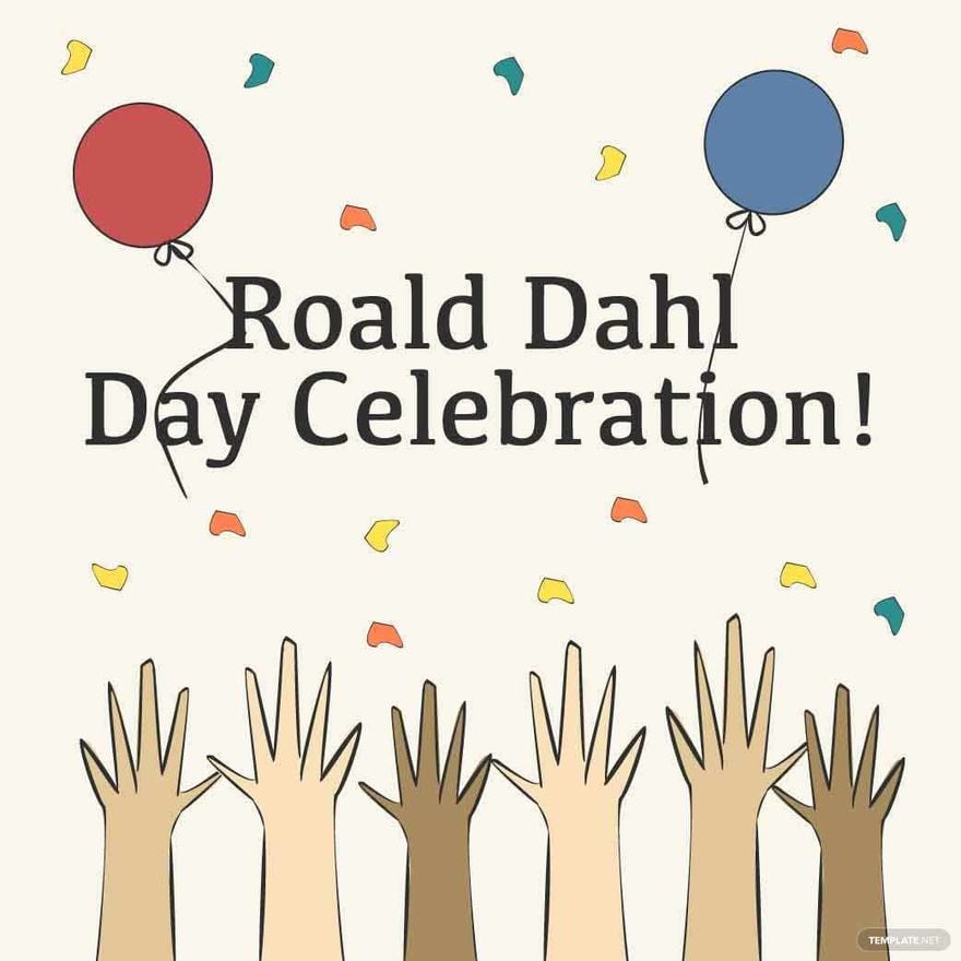 Roald Dahl Day Celebration Vector
