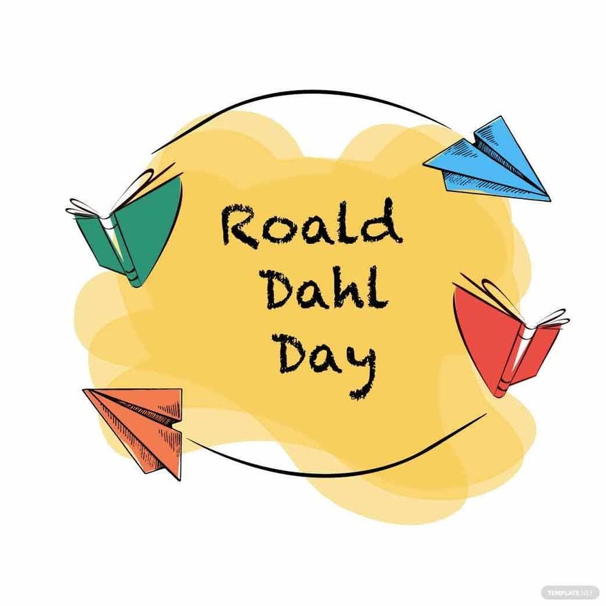 Roald Dahl Day Clipart Vector