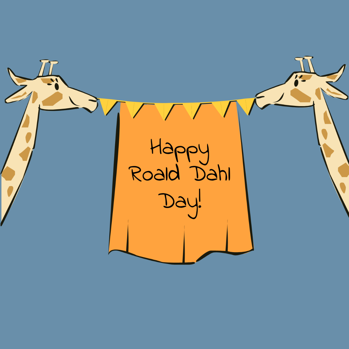 Roald Dahl Day Cartoon Vector
