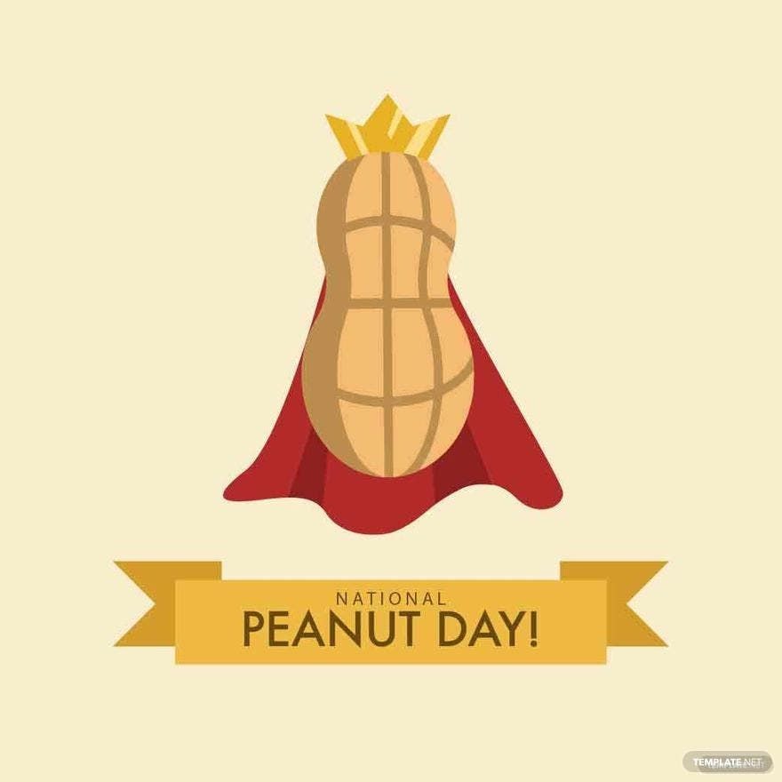 National Peanut Day Drawing Vector
