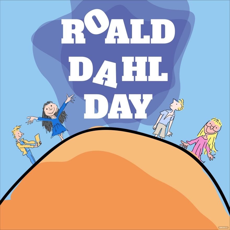 Happy Roald Dahl Day Vector