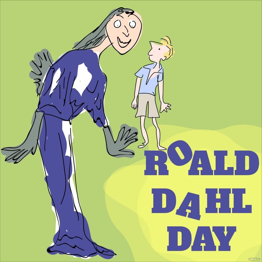 Happy Roald Dahl Day Illustration