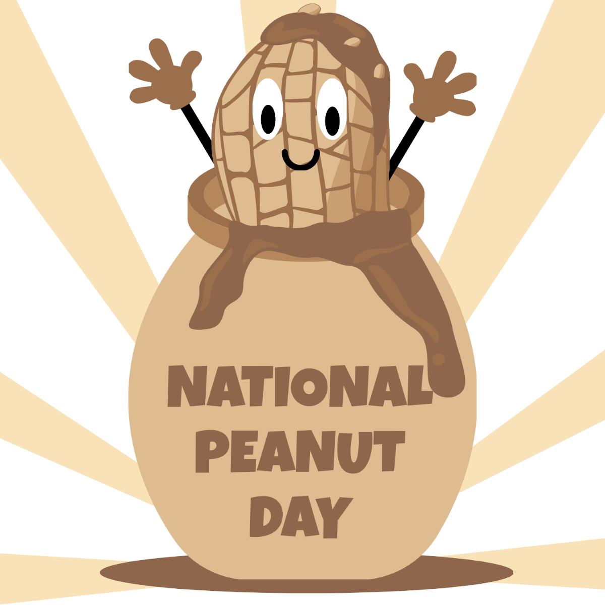 National Peanut Day Clipart Vector Template
