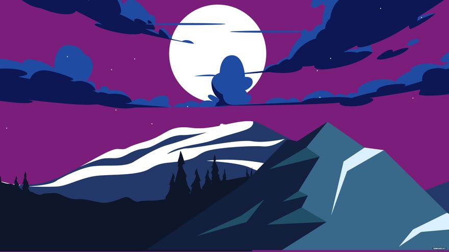 Free Cool Mountain Background in Illustrator, EPS, SVG, JPG, PNG