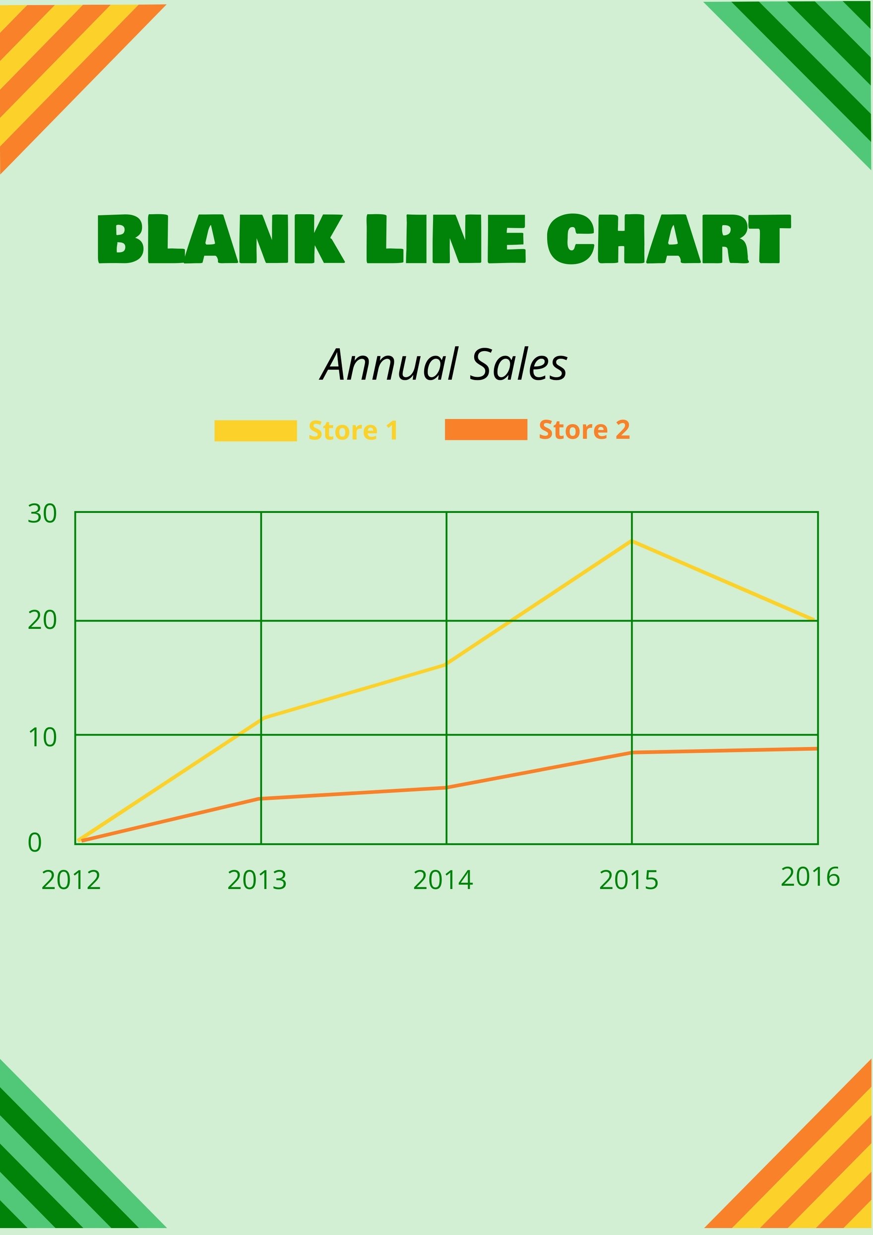 Blank Line Chart in PDF, Illustrator