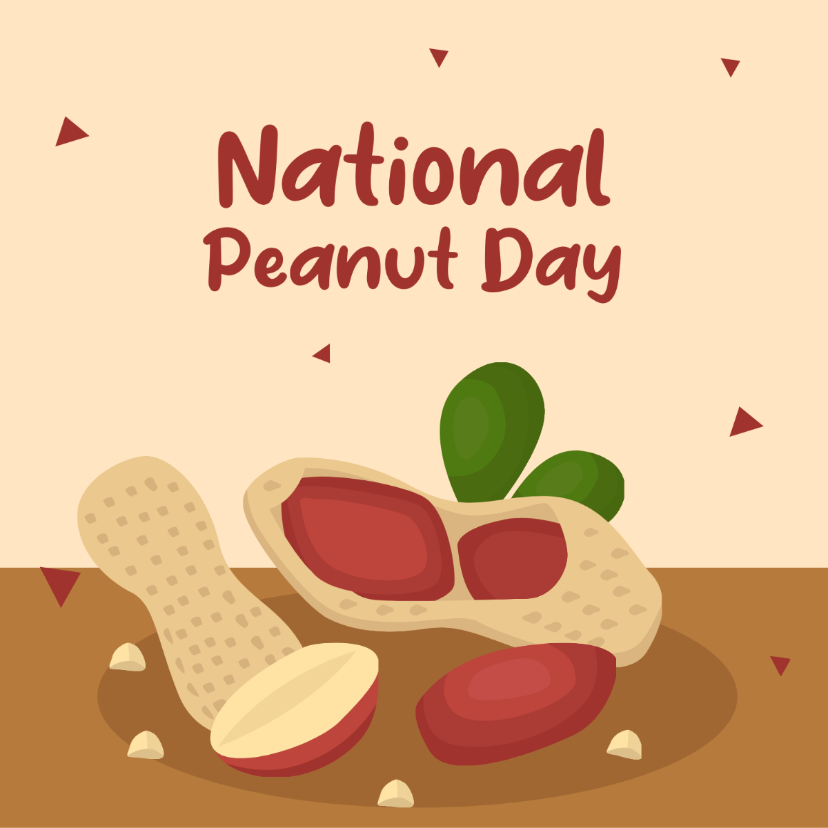 Free National Peanut Day Vector Template