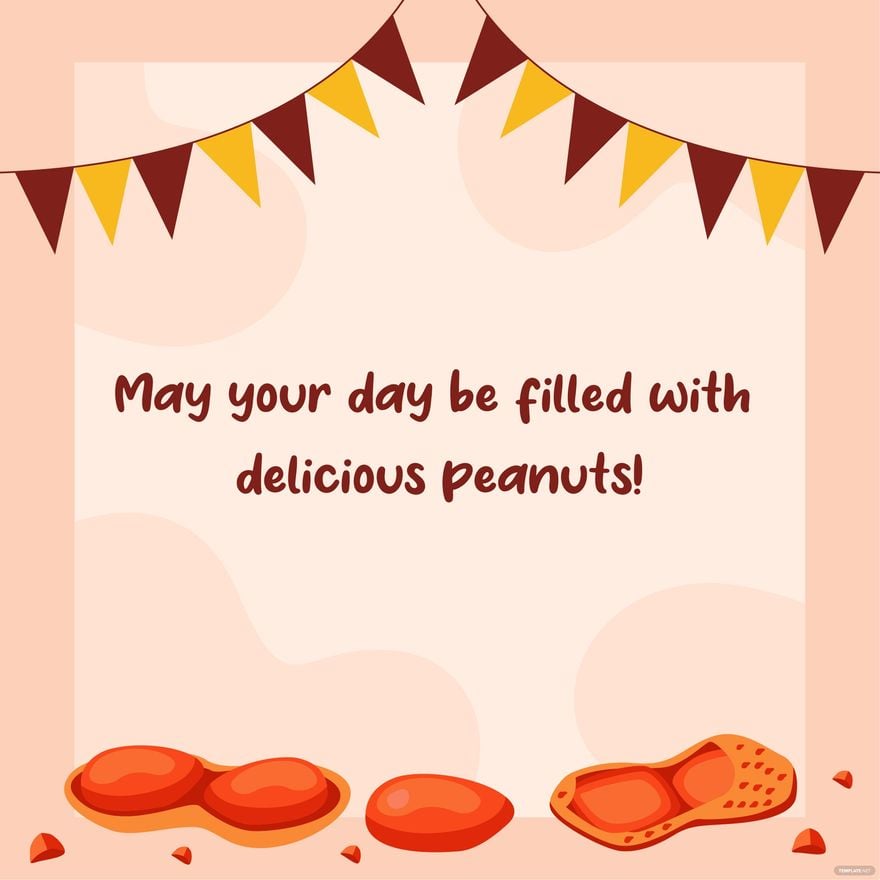 National Peanut Day Greeting Card Vector