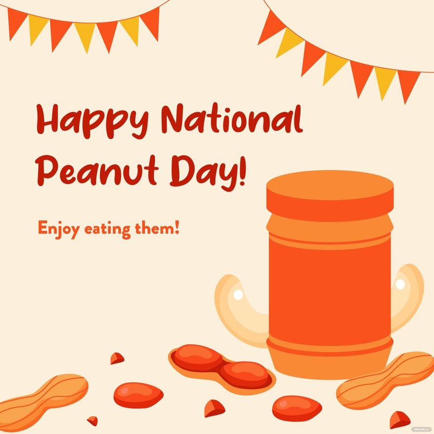 National Peanut Day Poster Vector