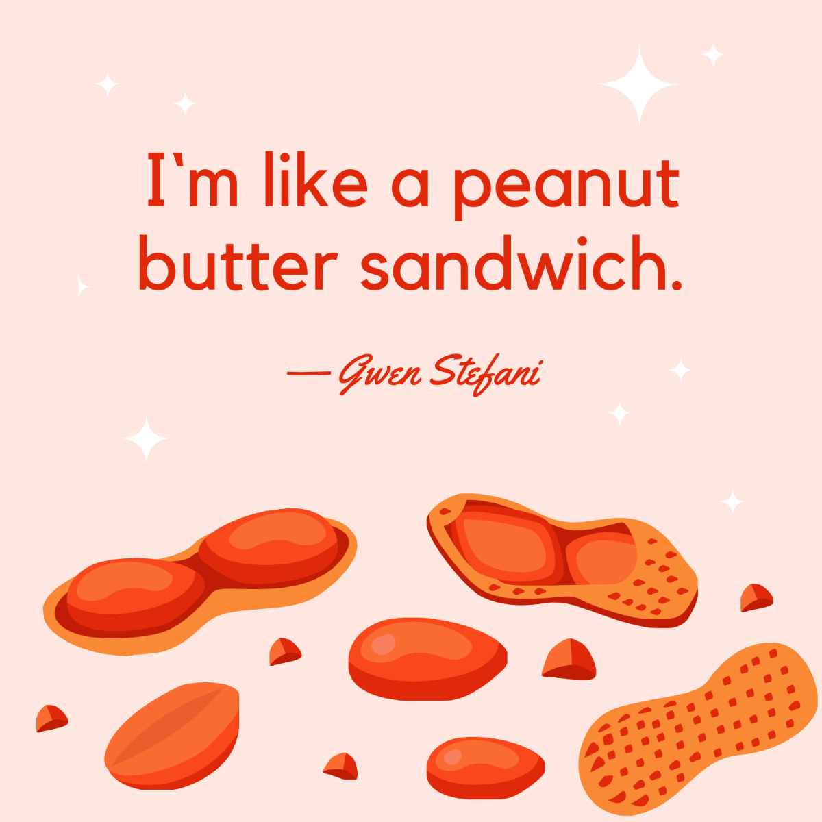 National Peanut Day Quote Vector Template