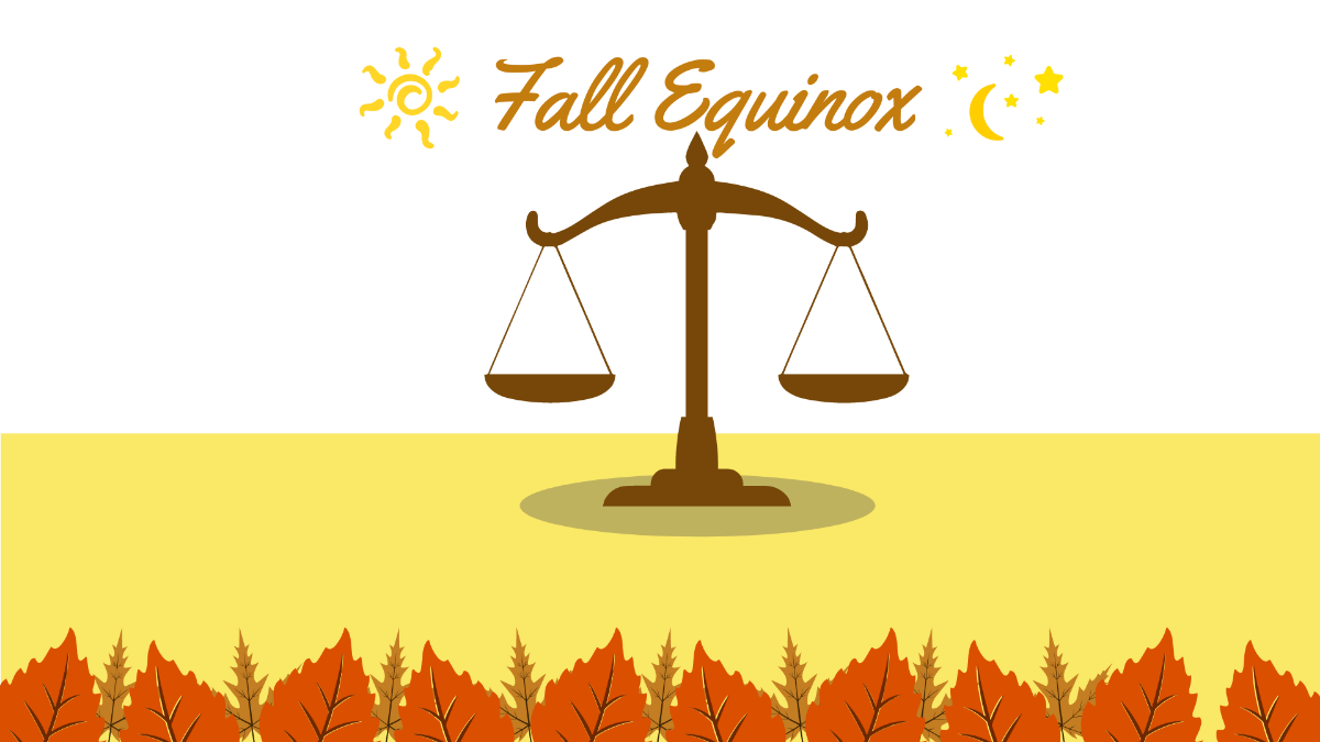 Free Fall Equinox Vector Background Template