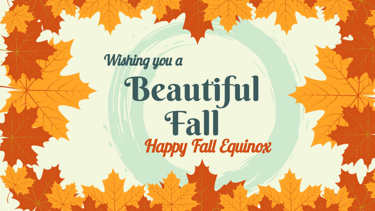 Fall Equinox Wishes Background Template
