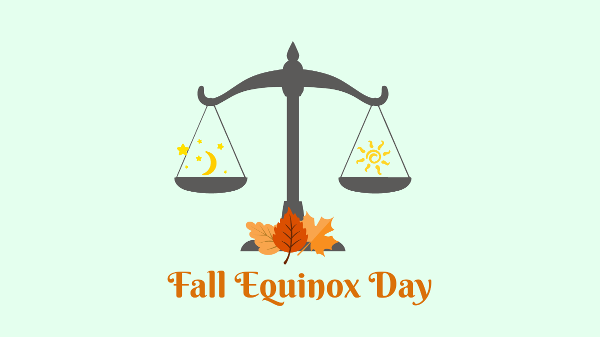 Fall Equinox Day Background Template