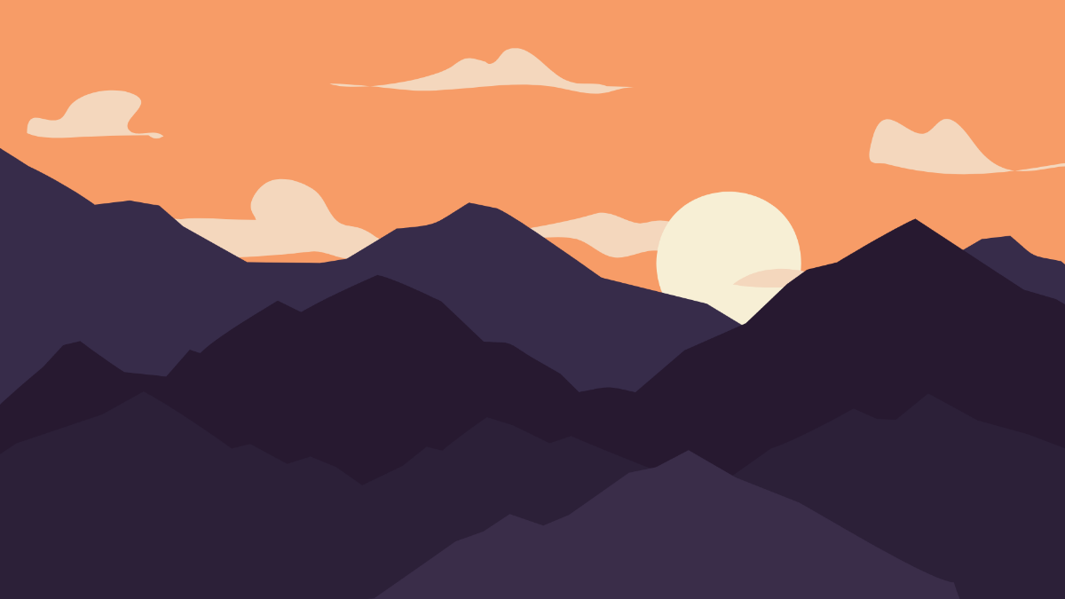 Free Sunset Mountain Background Template