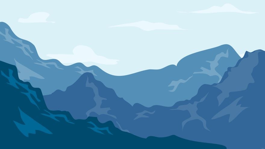 Free Blue Mountain Background in Illustrator, EPS, SVG, JPG, PNG
