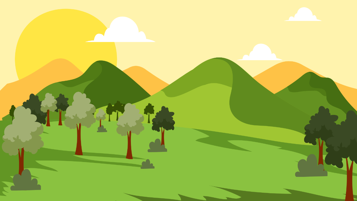 Forest Mountain Background Template