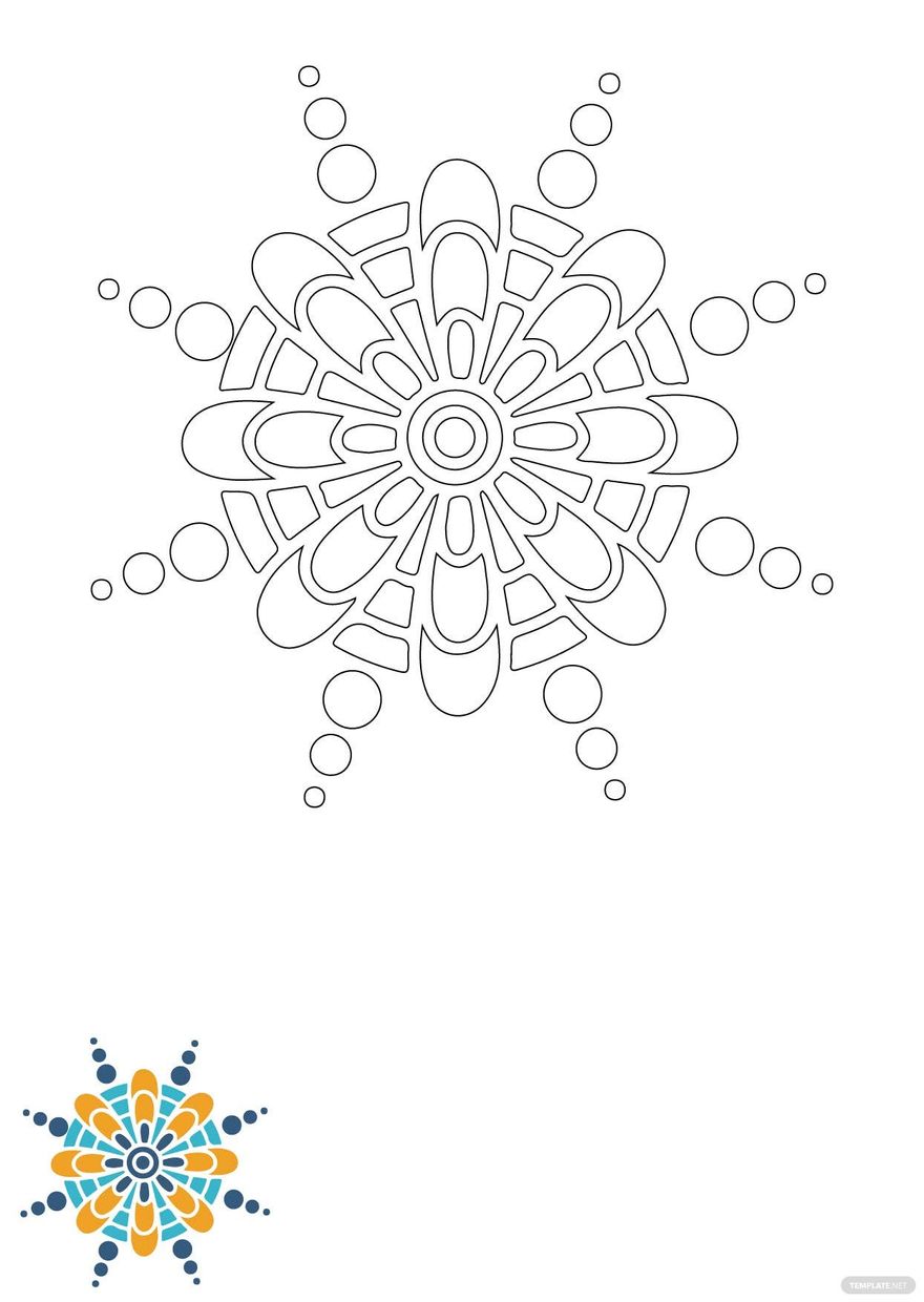 Free Flower Mandala Coloring Page