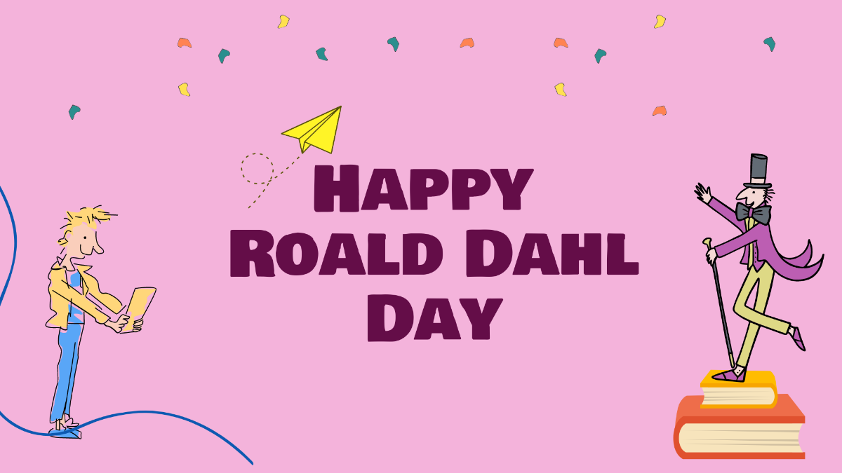 Free Roald Dahl Day Background Template