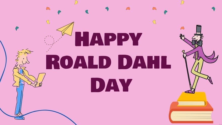 Free Roald Dahl Day Background in PDF, Illustrator, PSD, EPS, SVG, JPG, PNG