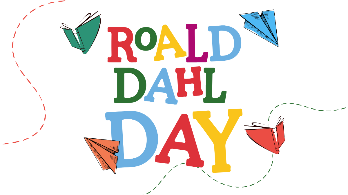 Free Roald Dahl Day Vector Background Template