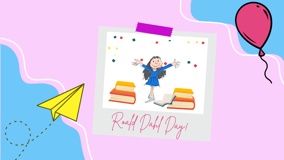 Free Roald Dahl Day Photo Background Template