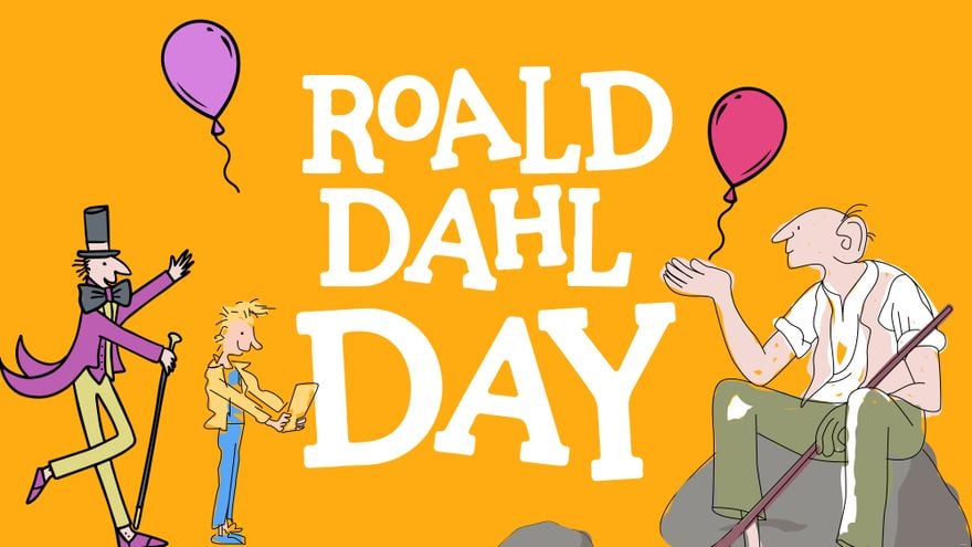 Roald Dahl Day Banner Background in PDF, Illustrator, PSD, EPS, SVG, JPG, PNG