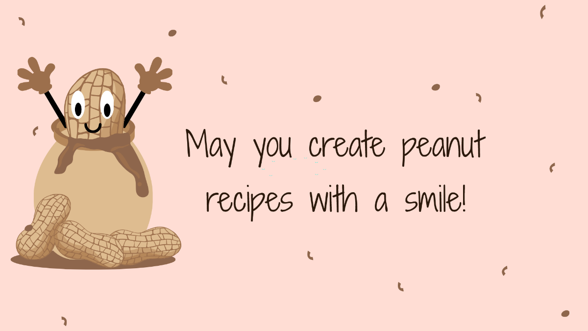 Free National Peanut Day Wishes Background Template