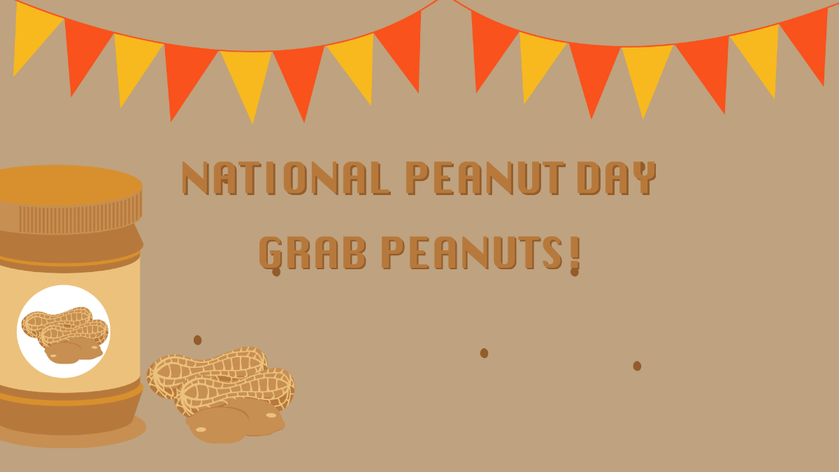 National Peanut Day Flyer Background Template