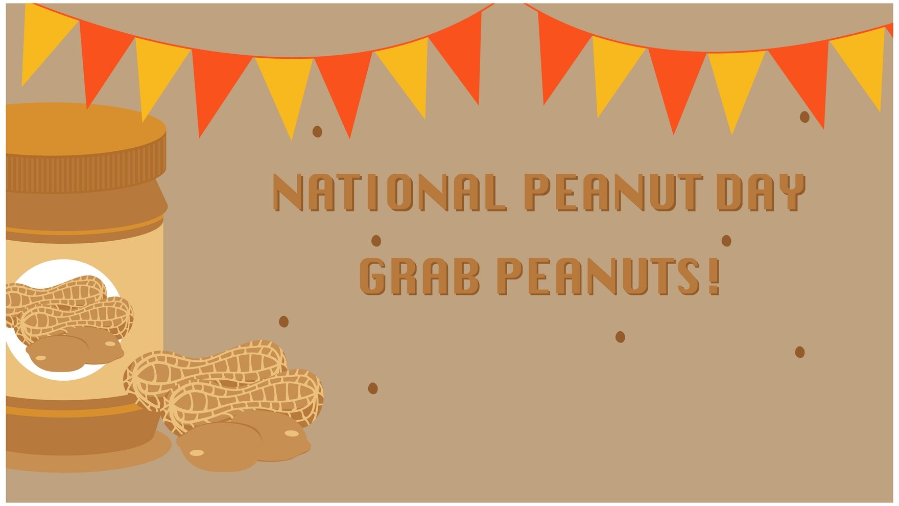 National Peanut Day Flyer Background
