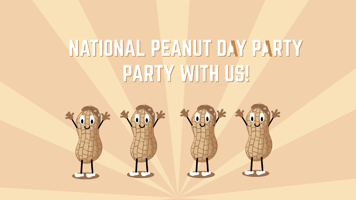 Free National Peanut Day Invitation Background Template