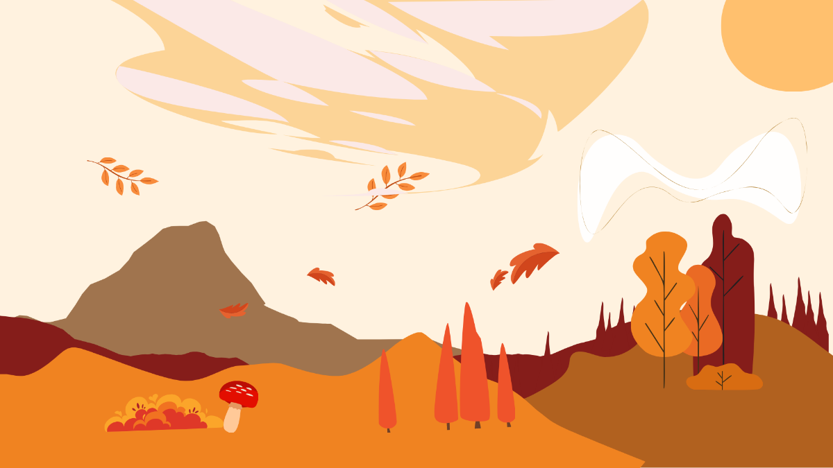 Fall Mountain Background Template