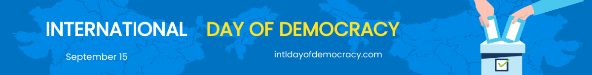 International Day of Democracy Website Banner Template