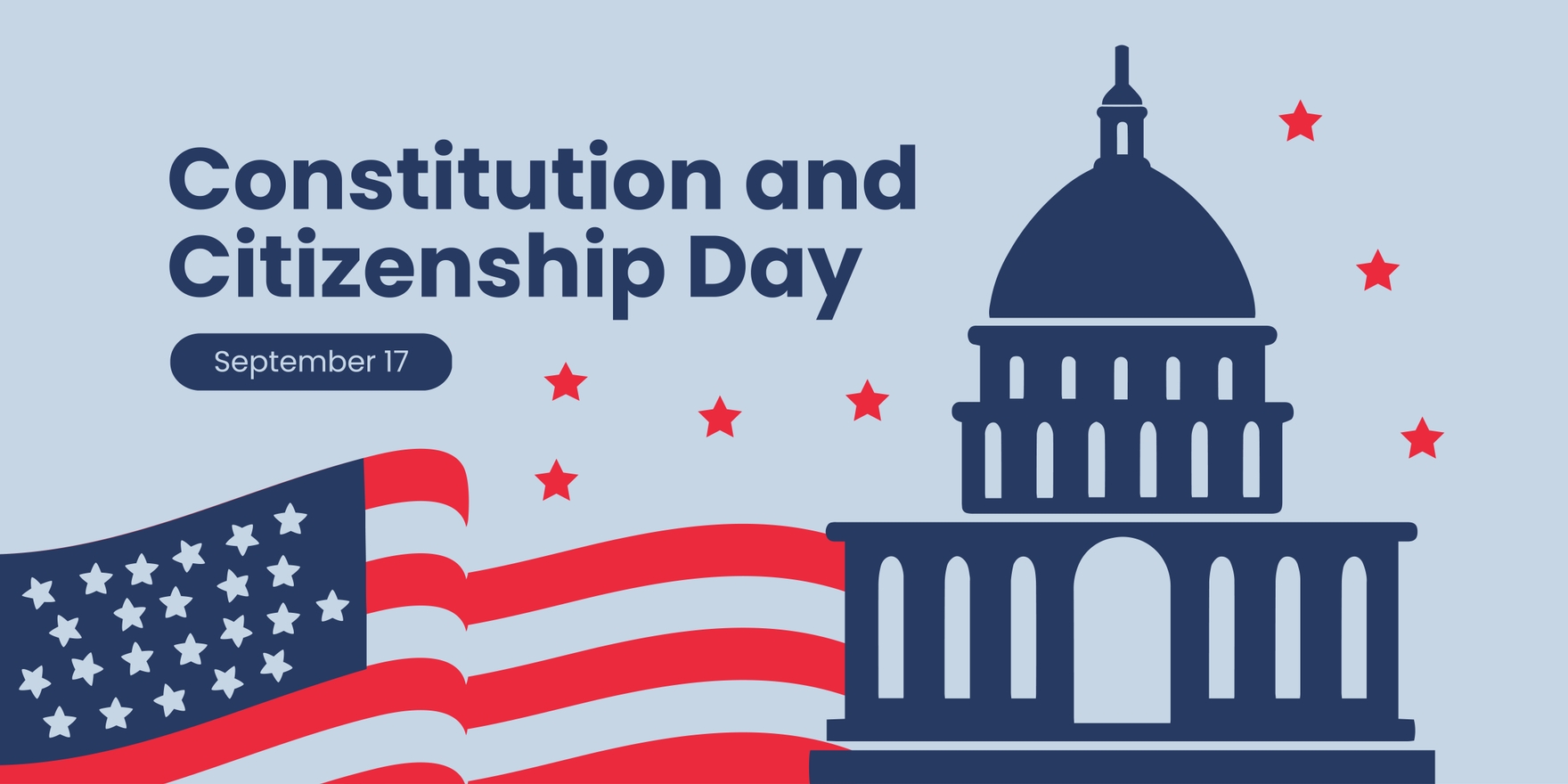 Constitution and Citizenship Day Banner in Illustrator, PSD, EPS, SVG, JPG, PNG