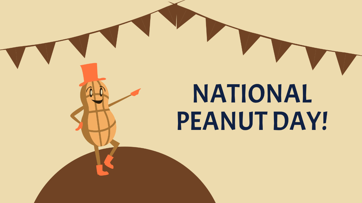 Happy National Peanut Day Background Template
