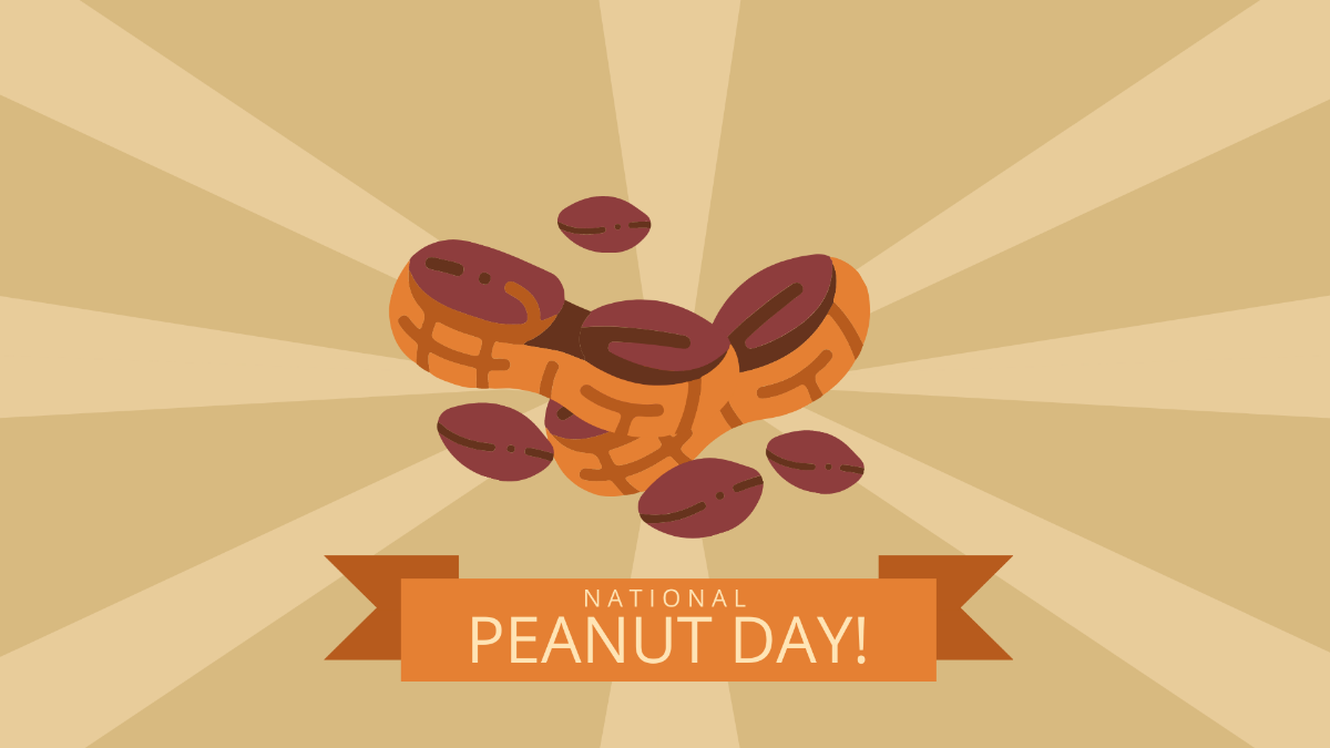 National Peanut Day Background Template