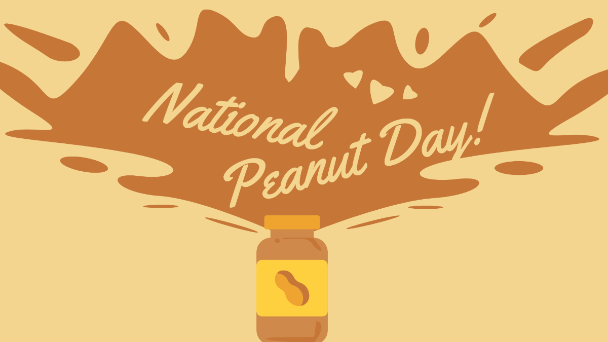 National Peanut Day Wallpaper Background Template