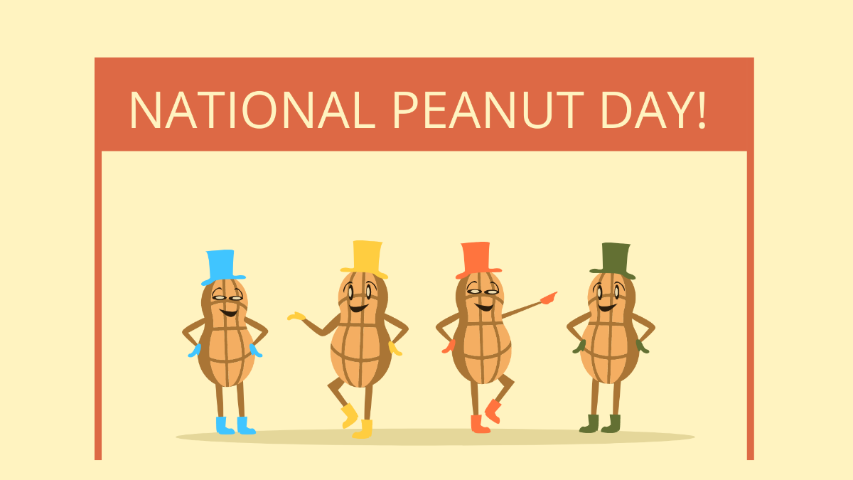 Free National Peanut Day Vector Background Template