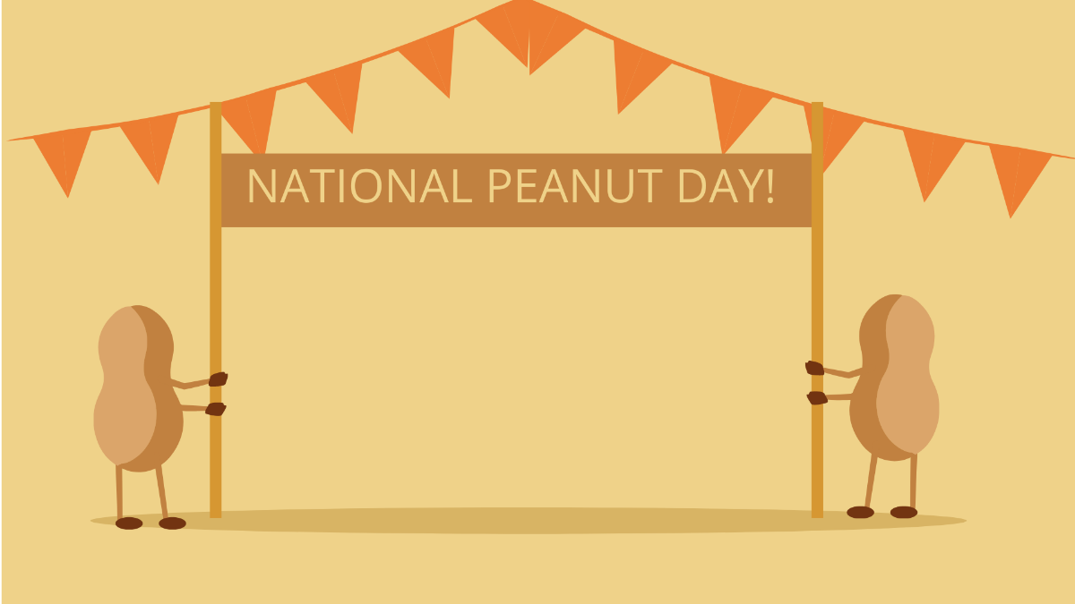 National Peanut Day Banner Background Template