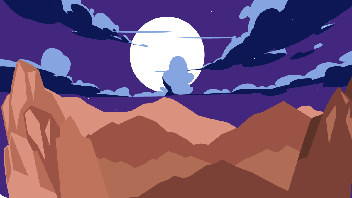 Free Night Mountain Background Template