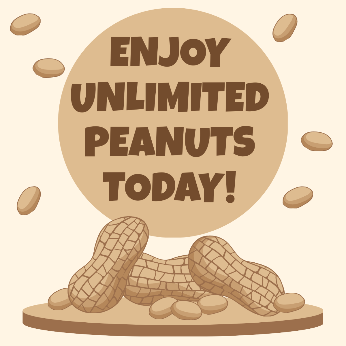 Free National Peanut Day Wishes Vector Template