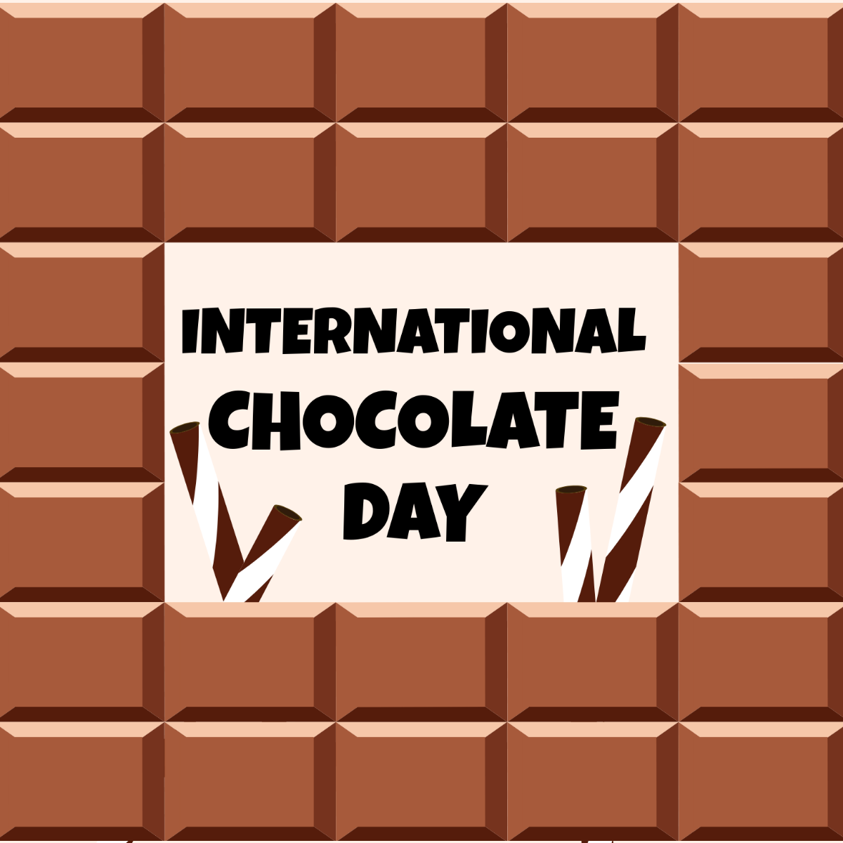 International Chocolate Day Vector Template