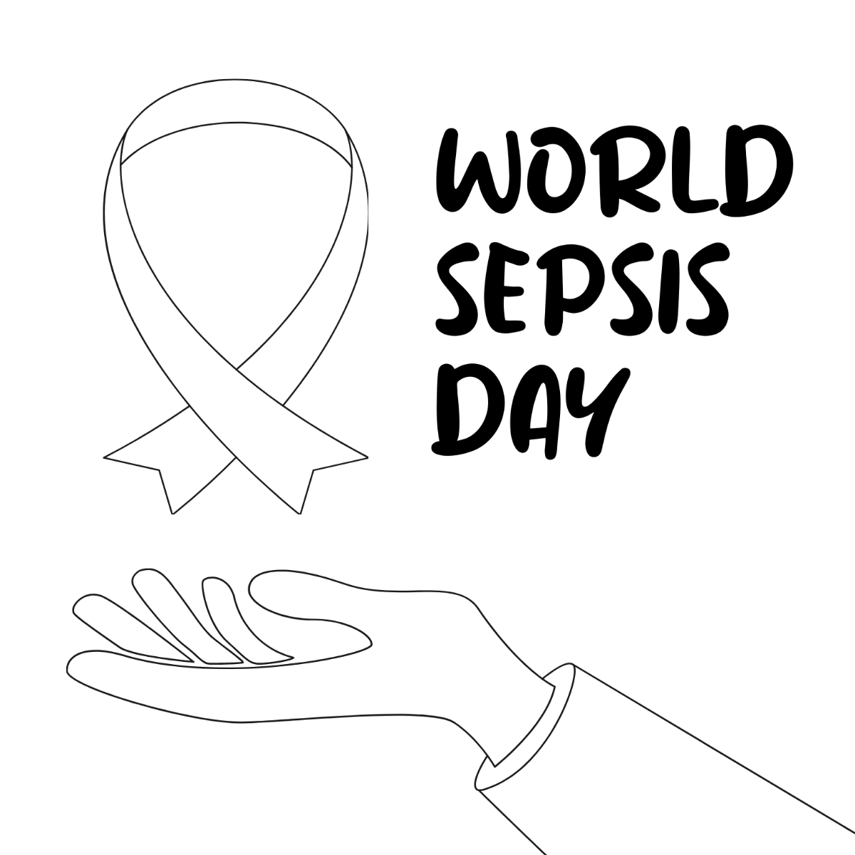 Free World Sepsis Day Drawing Vector Template