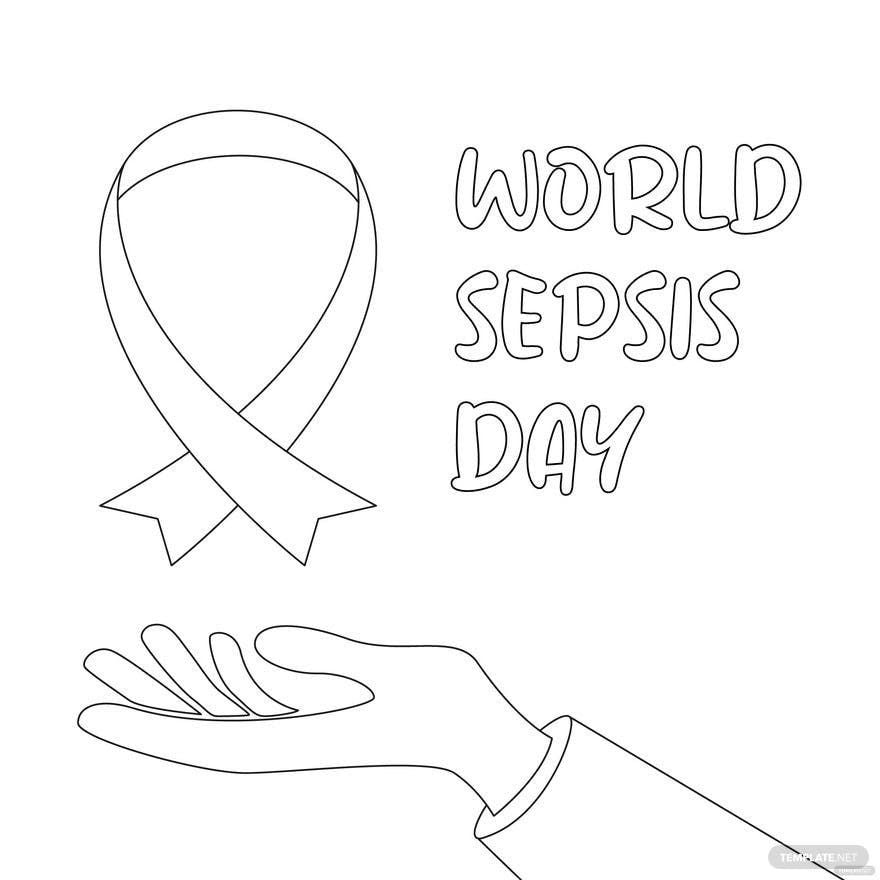 World Sepsis Day Drawing Vector