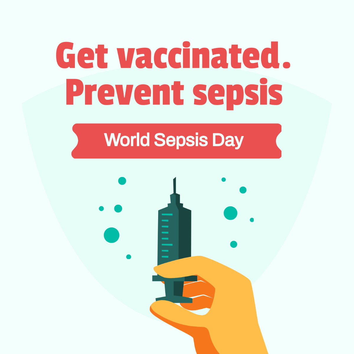 World Sepsis Day Flyer Vector Template