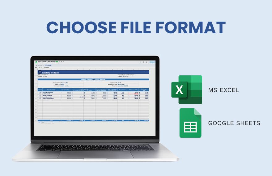 Roofing Schedule Of Values Template - Google Docs, Google Sheets, Excel ...