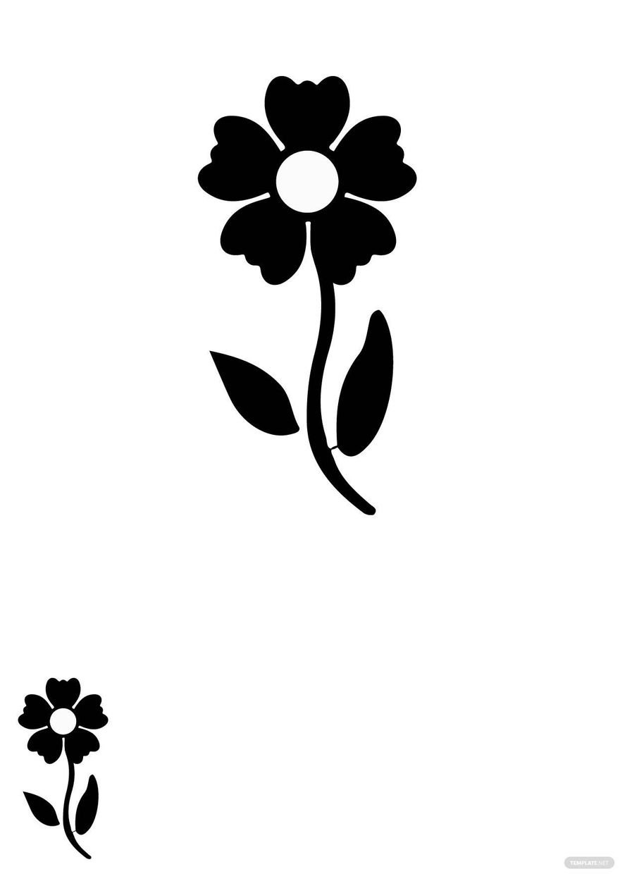 Free Flower Black And White Coloring Page
