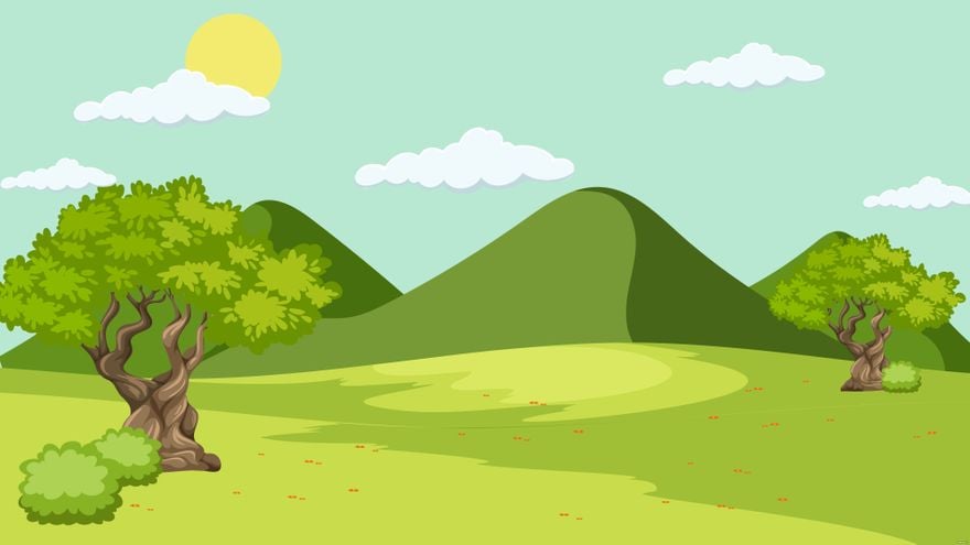 Free Cartoon Mountains Background - EPS, Illustrator, JPG, PNG, SVG |  