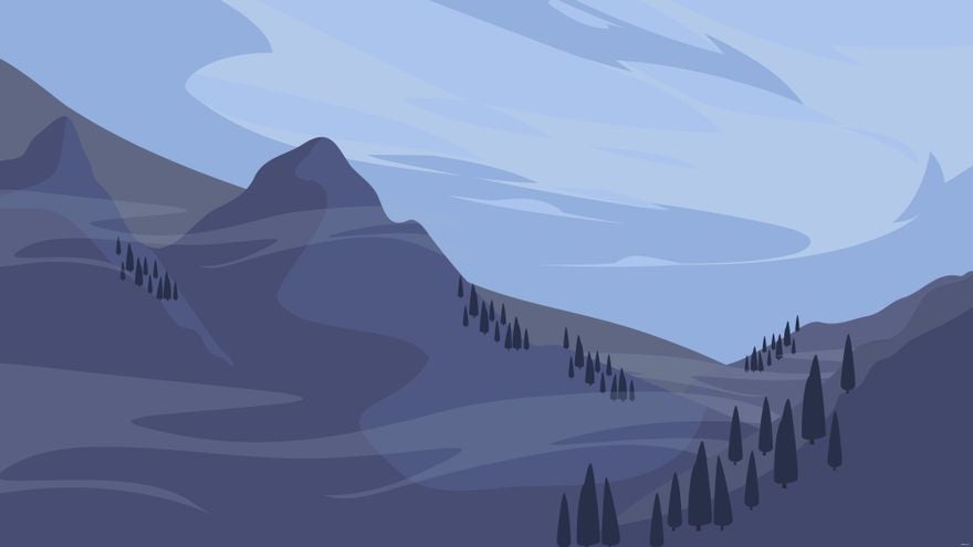 Free Foggy Mountain Background in Illustrator, EPS, SVG, JPG, PNG